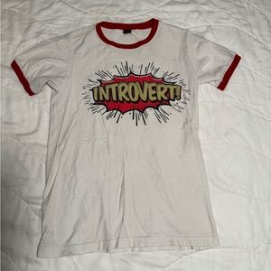 Introvert comic tee shirt